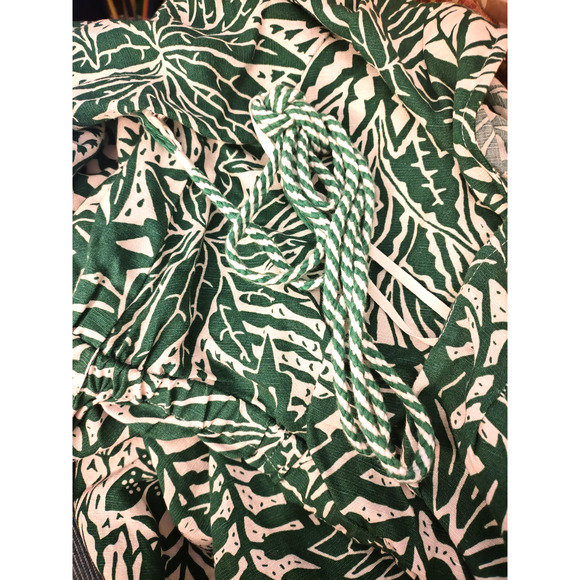Suncoo Paris Robe Cotty Green Dress Floral Leaf Pattern Boho Beach (2-4) S - Picture 5 of 7